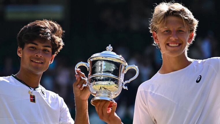 Guto Miguel e Ziga Sesko, campeões juvenis de Wimbledon