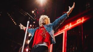 Jon Bon Jovi em show no Madison Square Garden, em Nova Iorque (EUA)