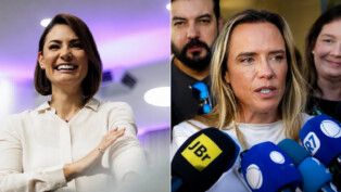 Michele Bolsonaro em um culto de ação de graças da ADEB. Celina Leão em inauguração do CAPS no DF.