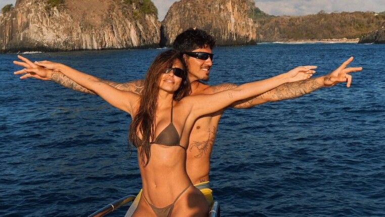Isabella Arantes e Gabriel Medina