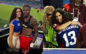 Jayley da Cruz com o namorado Sidny Lopes Cabral, jogador de Cabo Verde