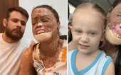 Káh Felipe, influenciadora com doença rara, ao lado do marido e da filha