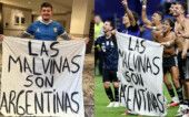 Faixa "Las Malvinas son argentinas"
