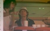 Mick Jagger e Lucas Jagger no Hard Rock Stadium, palco da semifinal da Copa do Mundo 2026 entre Noruega e Inglaterra