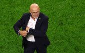 Soccer Football - FIFA World Cup 2026 - Semi Final - France v Spain - Dallas Stadium, Arlington, Texas, U.S. - July 14, 2026 Spain coach Luis De La Fuente celebrates after the match as Spain qualify for the final of the World Cup REUTERS/Agustin Marcarian