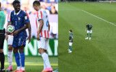 Velázquez tenta manipular marca do pênalti para atrapalhar Dembélé; à direita, Andreas Pereira faz mesmo gesto em Corinthians x Palmeiras Velázquez tenta manipular marca do pênalti para atrapalhar Dembélé; à direita, Andreas Pereira faz mesmo gesto em Corinthians x Palmeiras