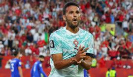 Soccer Football - FIFA World Cup 2026 - Round of 32 - Portugal v Croatia - Toronto Stadium, Toronto, Canada - July 2, 2026 Portugal's Goncalo Ramos celebrates scoring their second goal REUTERS/Mike Segar