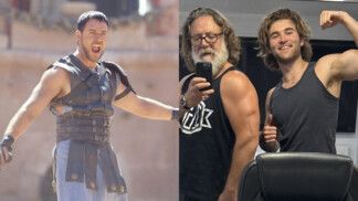 Russell Crowe e o filho, Tennyson