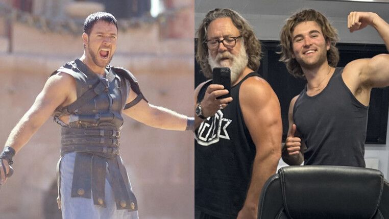 Russell Crowe e o filho, Tennyson