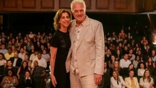 Fernanda Torres e Pedro Bial