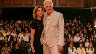 Fernanda Torres e Pedro Bial