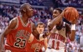 Michael Jordan contra Isiah Thomas em Chicago Bulls x Detroit Pistons
