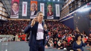Haddad durante lançamento de candidatura ao governo de SP (Foto: Reprodução / PT)