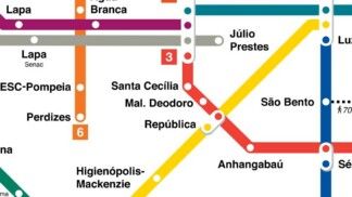 Metrô de São Paulo erra estações da Linha 3-Vermelha em novo Mapa do Transporte Metropolitano