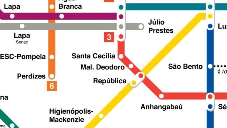 Metrô de São Paulo erra estações da Linha 3-Vermelha em novo Mapa do Transporte Metropolitano