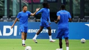 Futebol — Copa do Mundo da FIFA 2026 — treino da França — Centro de Treinamento do Inter Miami CF, Fort Lauderdale, Flórida, EUA — 17/07/2026. Kylian Mbappé, da França, durante treinamento.
