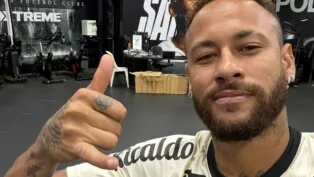 Neymar treinando (Foto: Santos via X)