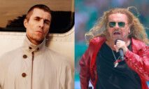 Liam Gallagher, vocalista do Oasis, e Fher Olvera, líder do Maná