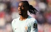 Futebol — Copa do Mundo da FIFA 2026 — quartas de final — França x Marrocos — Estádio de Boston, Foxborough, Massachusetts, EUA — 09/07/2026. Michael Olise, da França, reage durante a partida.