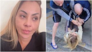 foto mostra pastora e pré-candidata renata vieira em pronunciamento após confusão