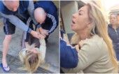 foto mostra pre-candidata partindo pra cima de entregador em contagem