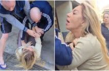 foto mostra pre-candidata partindo pra cima de entregador em contagem