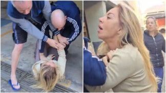 foto mostra pre-candidata partindo pra cima de entregador em contagem