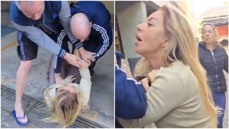pastora agride entregador