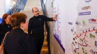 mateus simões durante inauguração da linha 2 do metrô de BH