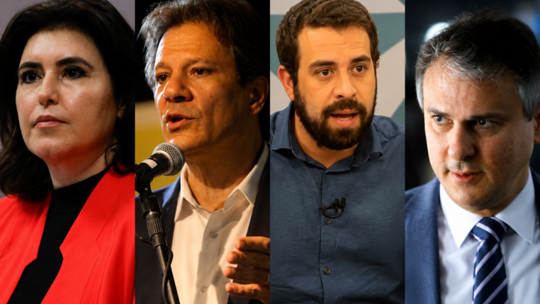Na foto, Simone Tebet, Fernando Haddad, Guilherme Boulos e Camilo Santana