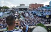 Fans a day before Argentina vs England semi-final football match of the FIFA 2026 World Cup in Atlanta Torcedores da Argentina se reúnem no complexo Underground Atlanta na véspera da semifinal entre Argentina e Inglaterra pela Copa do Mundo da FIFA 2026, em Atlanta, Geórgia, EUA, em 14/07/2026.
