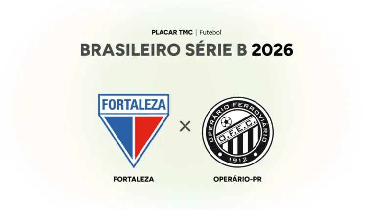 Onde assistir Fortaleza x Operário-PR, Brasileiro Série B 2026