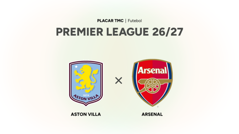 Onde assistir Aston Villa x Arsenal, Premier League 26/27
