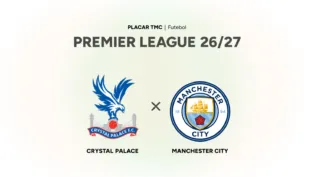 Onde assistir Crystal Palace x Manchester City, Premier League 26/27
