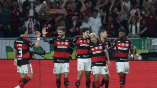 Soccer Football - Copa Libertadores - Round of 16 - Second Leg - Flamengo v Cruzeiro - Estadio Maracana, Rio de Janeiro, Brazil - August 19, 2026 Flamengo's Giorgian de Arrascaeta celebrates scoring their first goal REUTERS/Ricardo Moraes