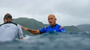 TEAHUPOʻO, TAHITI, FRENCH POLYNESIA - AUGUST 10: Eleven-time WSL Champion Kelly Slater of the United States surfs in Heat 13 of Round Two at the Outerknown Tahiti Pro on August 10, 2026 at Teahupoʻo, Tahiti, French Polynesia. (Photo by Hannah Anderson/World Surf League)