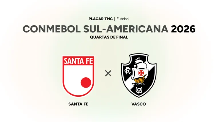Onde assistir Santa Fe x Vasco, CONMEBOL Sul-Americana 2026