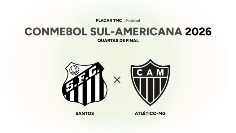 Onde assistir Santos x Atlético-MG, CONMEBOL Sul-Americana 2026