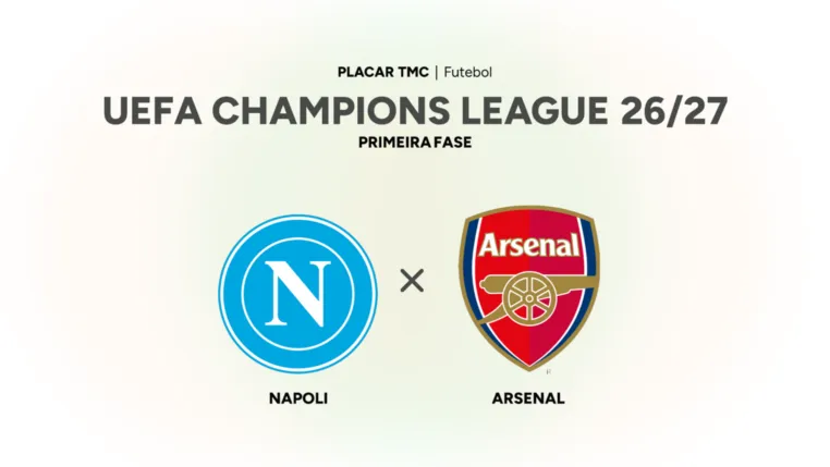 Onde assistir Napoli x Arsenal, UEFA Champions League 26/27