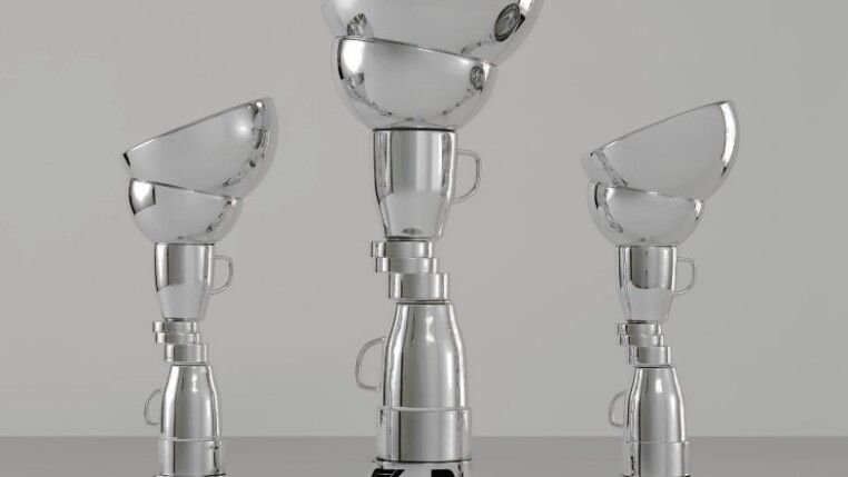 TROFÉUS DO GP DA ITÁLIA DE F1 (Foto: Twitter/@blog_formula1)