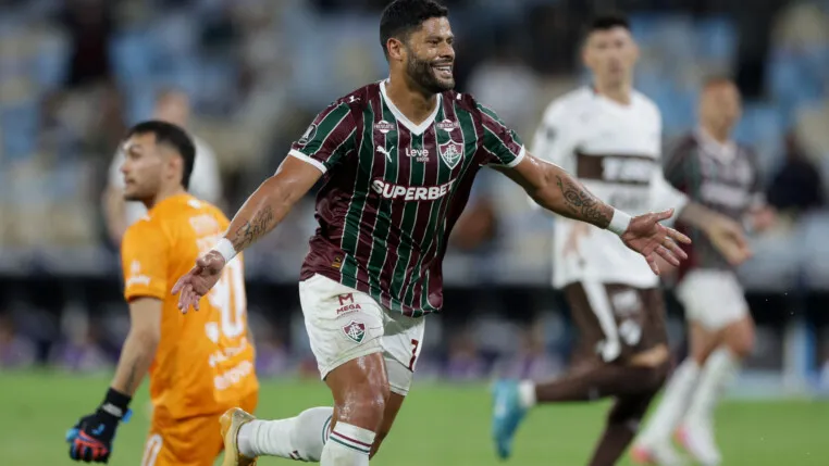 Soccer Football - Copa Libertadores - Quarter Final - First Leg - Fluminense v Platense - Estadio Maracana, Rio de Janeiro, Brazil - September 8, 2026 Fluminense's Hulk celebrates scoring their second goal REUTERS/Ricardo Moraes